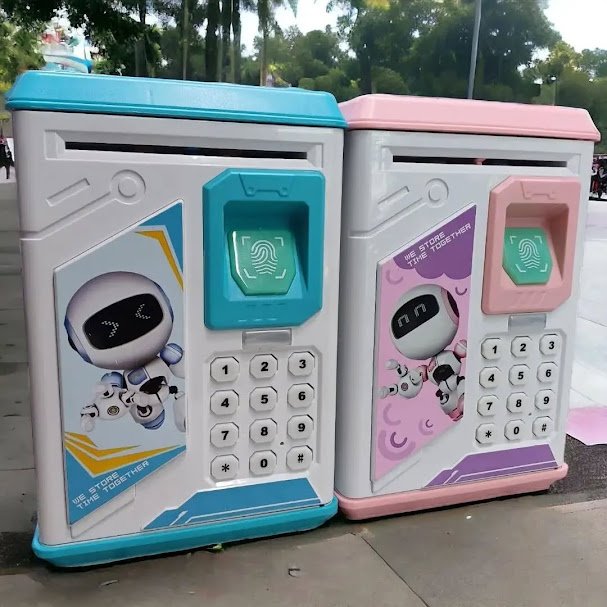 Automated Kids Piggy Bank with Password & Fingerprint